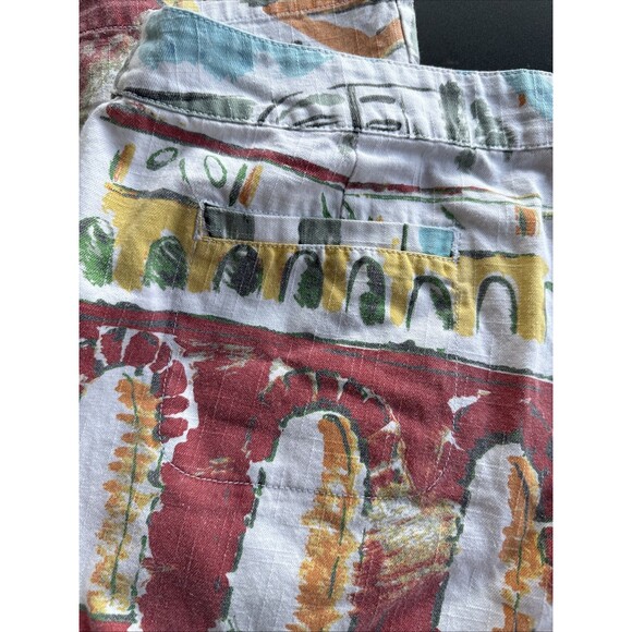 Chicos Womens Size 3 Pants Cropped Venice Theme Design GUC - Picture 9 of 11